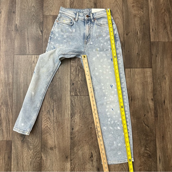 Arizona Jean Vintage Straight High Rise Paint Splash Design Jeans Women’s Sz 0 - Picture 8 of 8